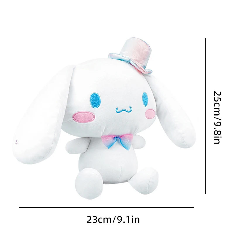 산리오 카와이 다채로운 시나모롤 봉제 인형 피규어 장난감, 귀여운 부드러운 박제 동물 베개, gf 어린이 선물, 25cm 신제품