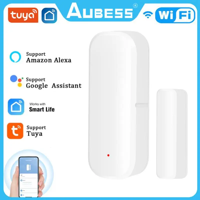 

AUBESS Tuya WiFi Smart Door Sensor Window Door Open Closed Detectors Smart Home Remote Control Via Alexa Google Home Smart Life