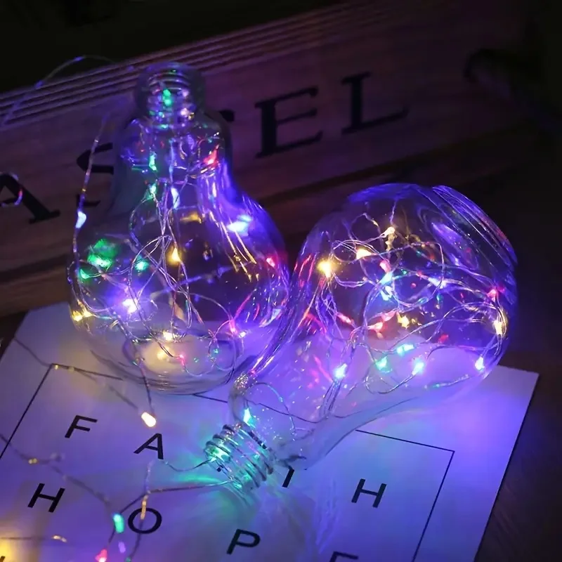 Enchanting LED String Lights - Copper & Silver Wire Garland for Home & Holiday Décor