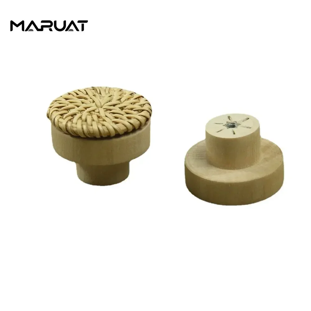 Wooden Handles Beech Rattan Drawer Knobs Wardrobe Furniture Handle Kitchen Cupboard Door Handle Dresser Pulls Furniture Hardware furniture handles,kitchen door handles