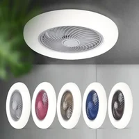 Smart Ceiling Fan Fans With Lights Remote Control Bedroom Decor Ventilator Lamp 52cm Air Invisible Blades Retractable Silent 2