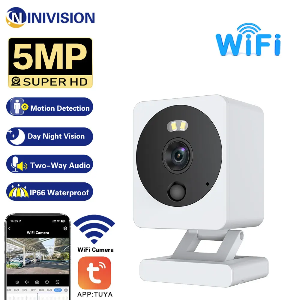 WiFi Video Surveillance Camera 5MP HD Definition Night Vision Bidirectional Audio Automatic Tracking Cloud Home Security Camera