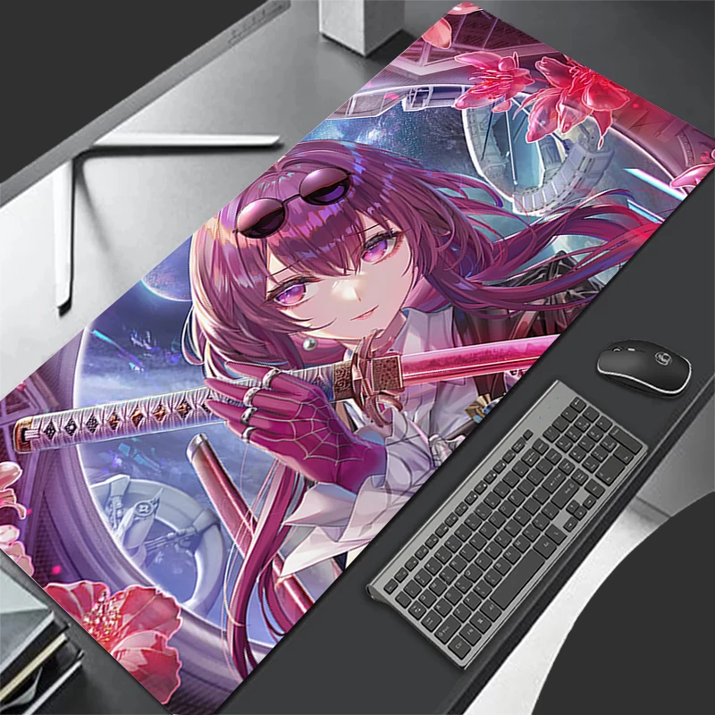 Mouse Pad XL Lockedge Large Gaming Accessories Computer Gamer Keyboard Pad Honkai Star Rail Kafka Mouse Mat Desk XXL Mousepad 5