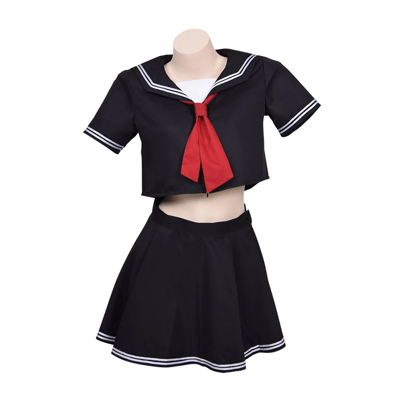 Fate Grand Order Cosplay FGO Alter Jeanne d'Arc Cosplay Costume Girls JK Uniforms Navy Collar Short Sleeve Sailor Suit for Women fresh gray white japanese anime high school girls jk uniforms cosplay costume student uniform pleated skirt sailor suit class