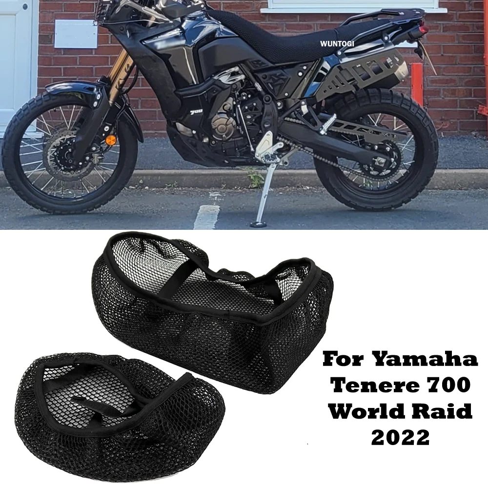 Motorcycle Seat Covers 3D Honeycomb Mesh Seat Cushion for Yamaha Tenere 700 World Raid motorcycle seat covers