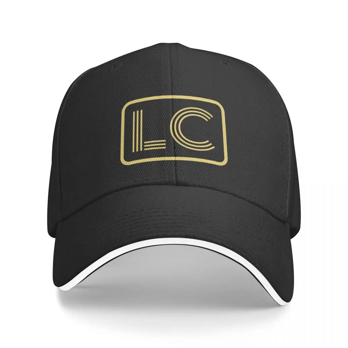 

LC Initials Gold Geometric Letters Baseball Cap Beach Golf Designer Hat Girl Men's