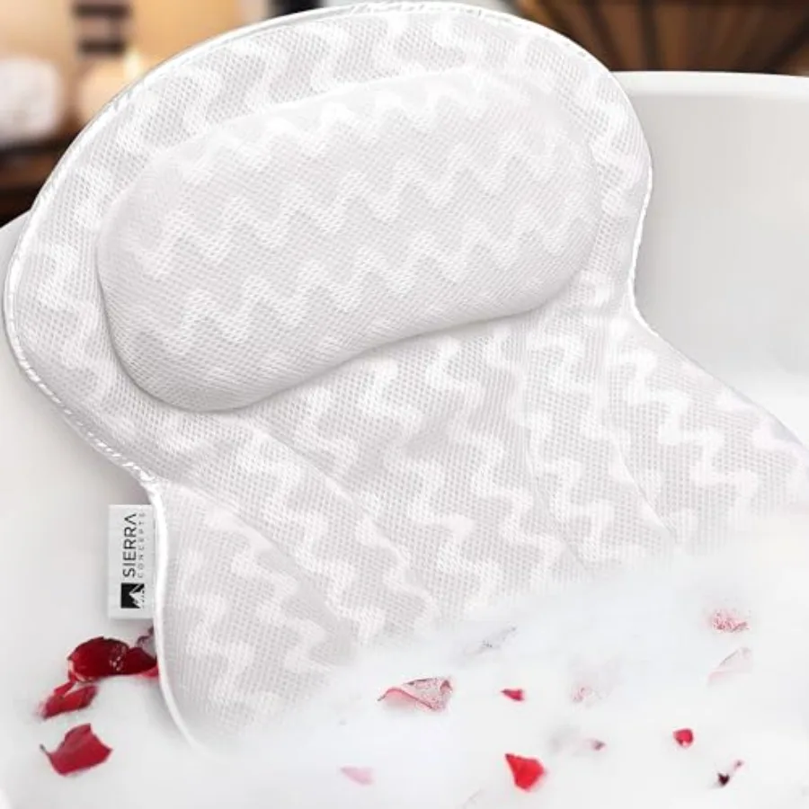 Luxury Ergonomic Bath Pillow for Tub Relaxation
