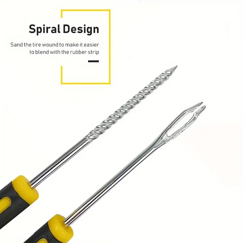 Motorcycle Tire Repair Kit Puncture Plug Tools Car Tire Strips Stirring Glue Emergency Repair Tool Kit