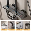 Smart Digital Display Shower System Set Bathroom Grey Bath Showers Set Apartment Bathtub Rainfall Shower Faucet Full Set 2