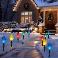 Pathway Lights Solar Powered 5X Rhombic Pathway Lights For Gardens Solar Garden Light Long Lasting Outdoor Lighted Stake 2