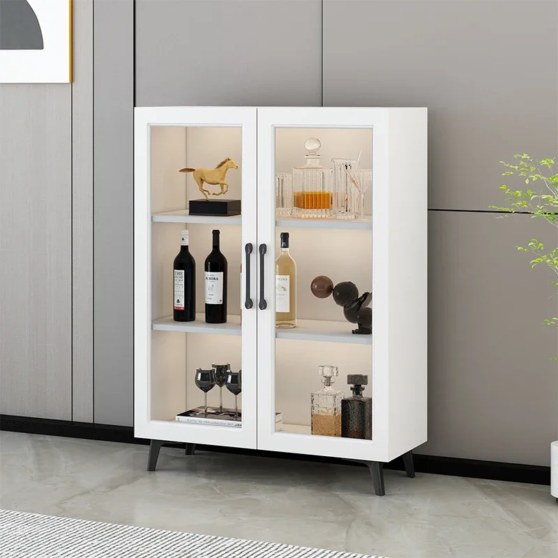 Profession Display Case Wine Cabinet Lemari Sudut Glass Door Collect Wine Cabinet Bookcase Exhibition Vitrina Hotel Furniture