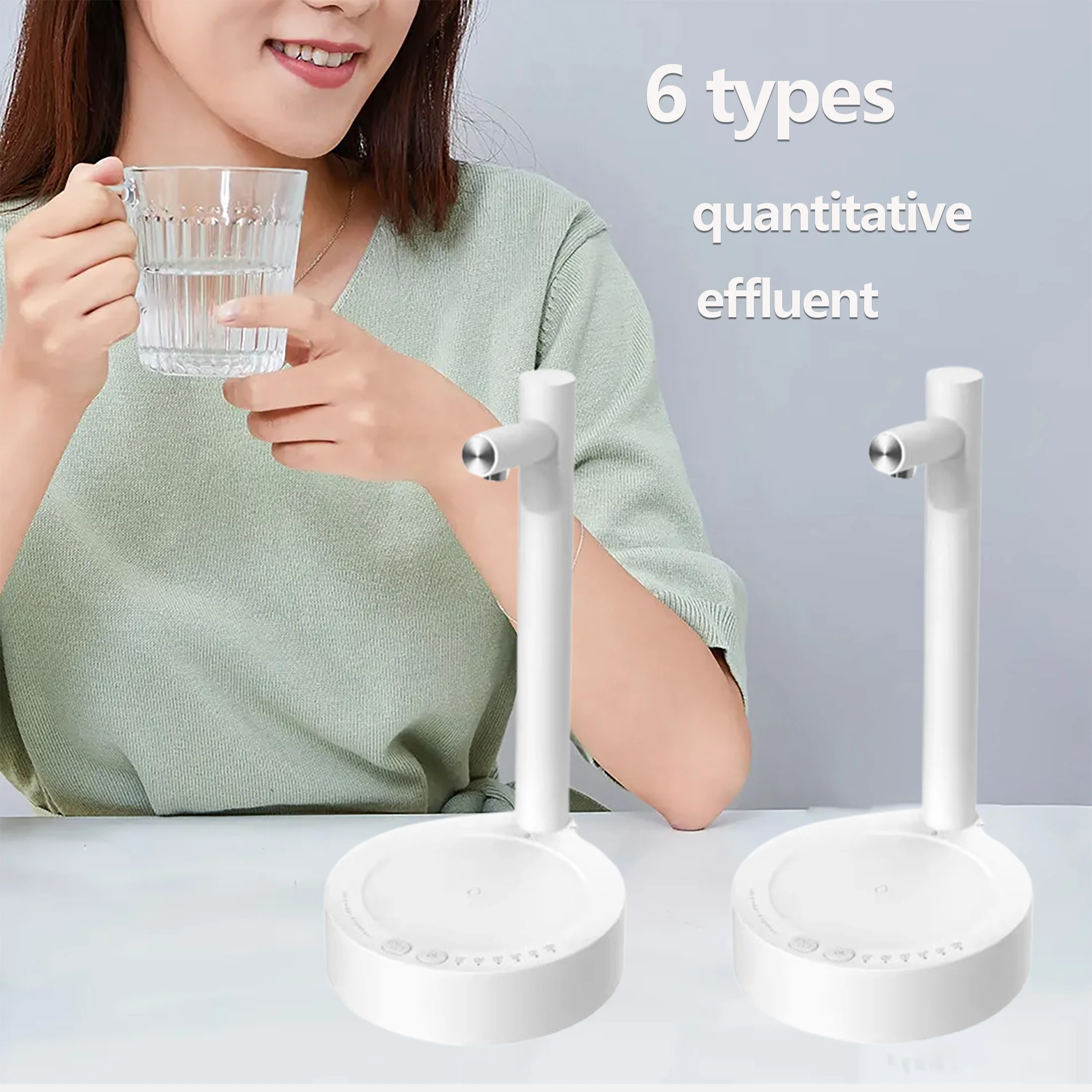 2pcs-USB Rechargeable Desktop Water Pump Long Battery Life Food-Safe Materials Efficient Desktop Water Dispenser