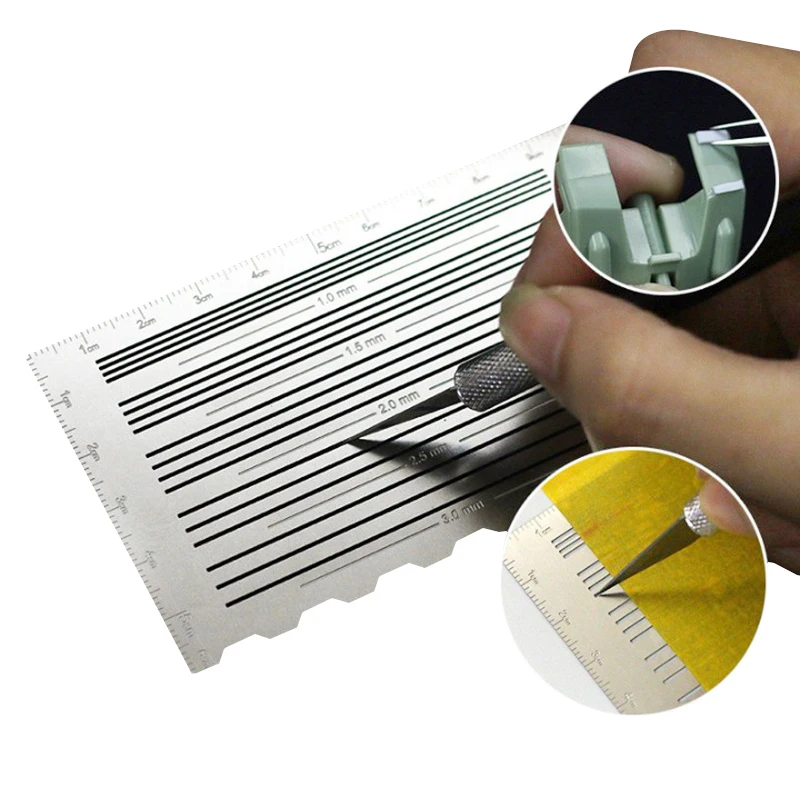 1Pc Tapered Arc Wave Straight Template Ruler Stainless Steel Detailing ...