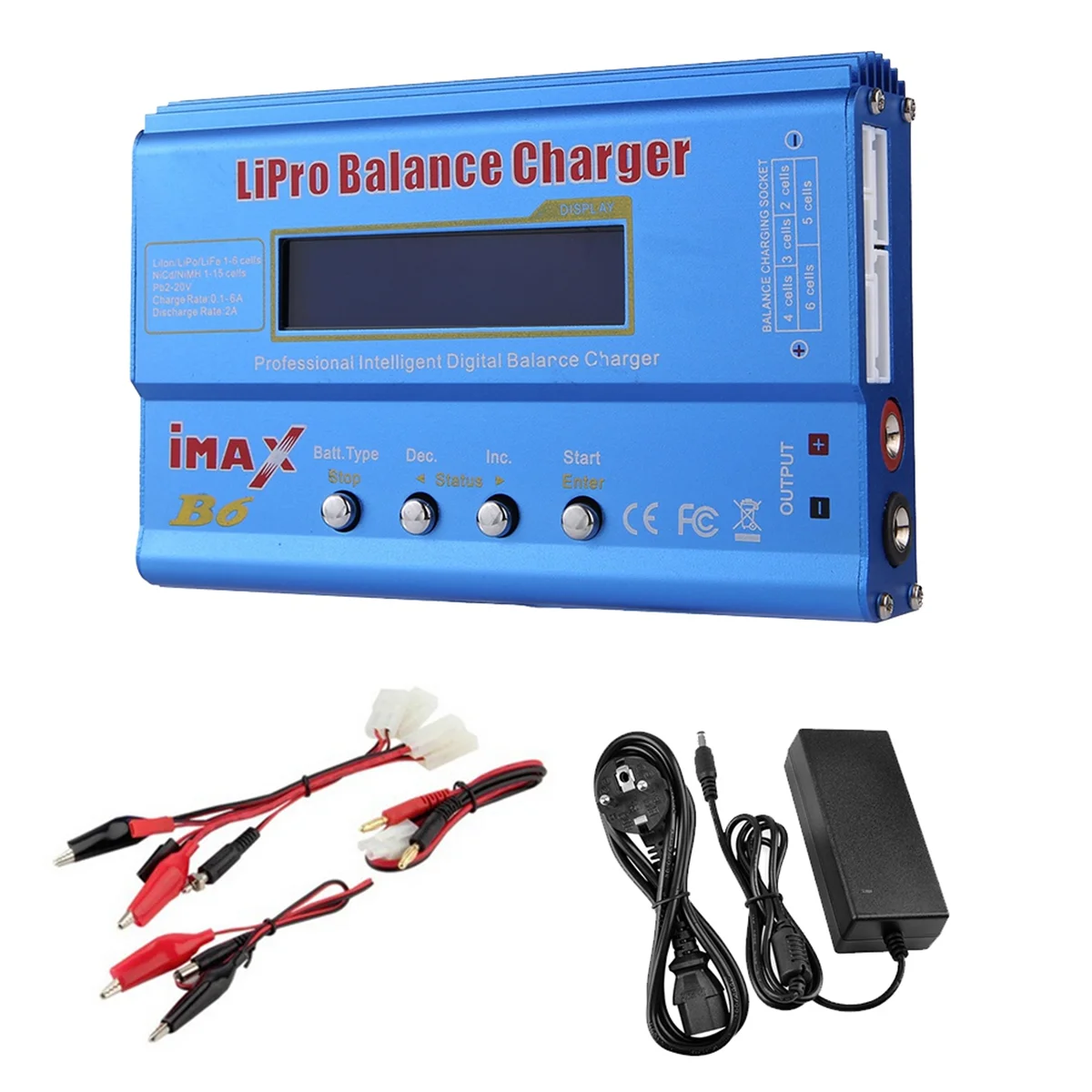 

Зарядное устройство Lipo для B6 80 Вт + Цифровое балансирующее зарядное устройство Lipro для NiMh Li-Ion Ni-Cd аккумуляторов с европейской вилкой