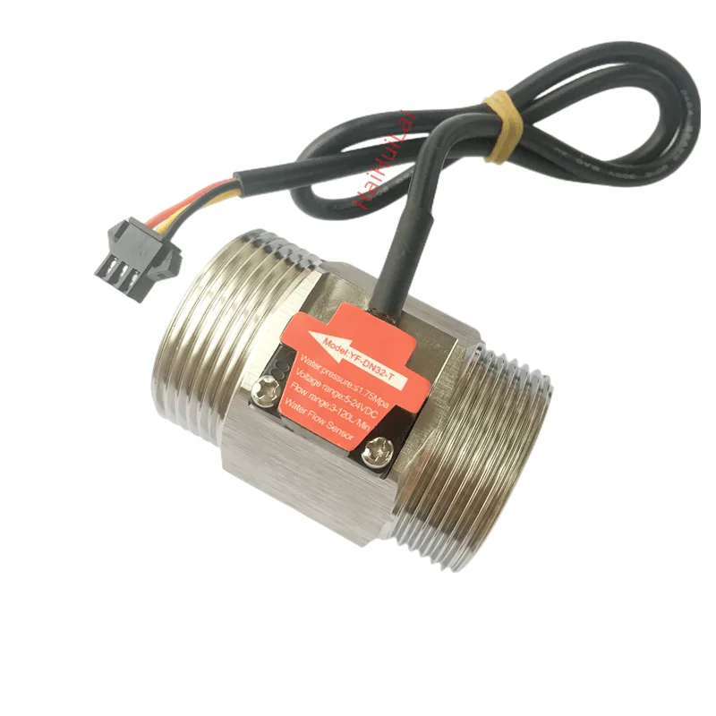 DC5~24V SUS304 Hall Sensor DN32 Water Turbine Flow Sensor G1 1/4 Flow Liquid industrial Water Meter YF-DN32