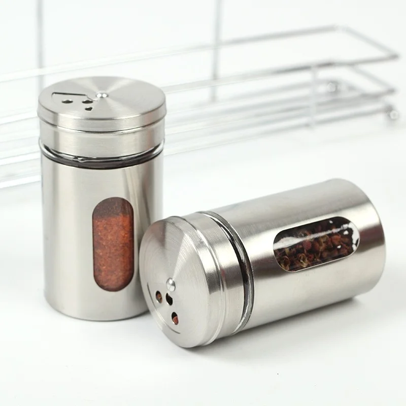 Rotating lid sprinkling bottle, stainless steel seasoning bottle, seasoning tank, barbecue sprinkling