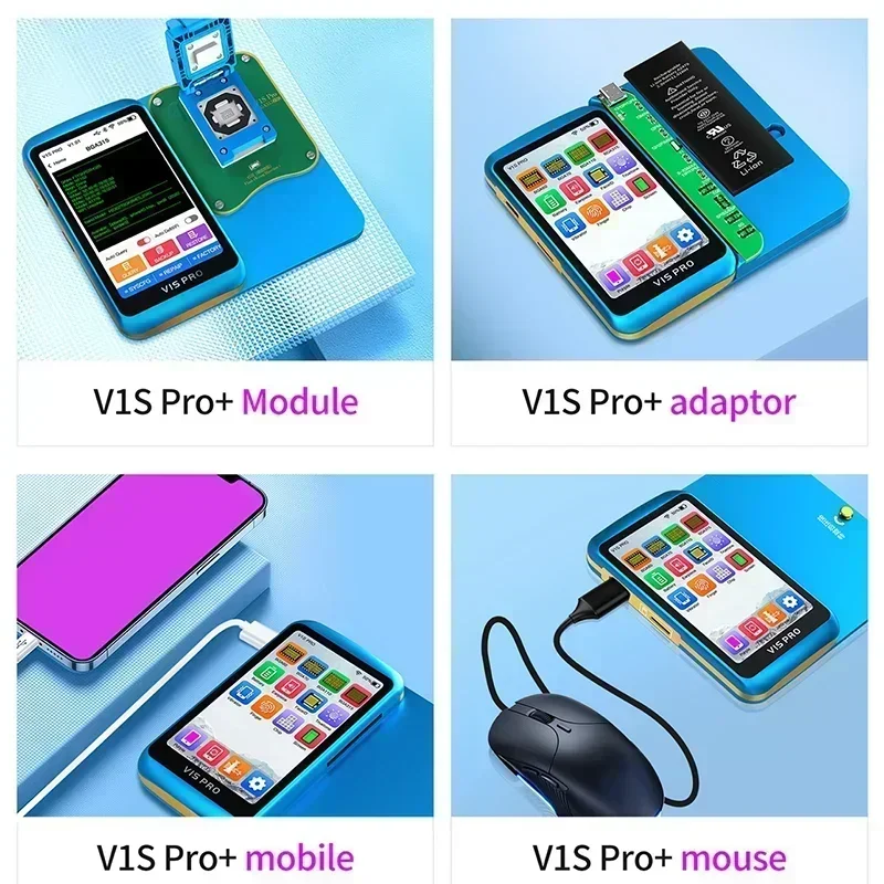 JCID V1S PRO Programmer with BGA315 BGA110 BGA70 BGA60 Socket for iPhone 6-15 Nand Flash Read Write &Format/Screen True Tone Fix chip repair tool set