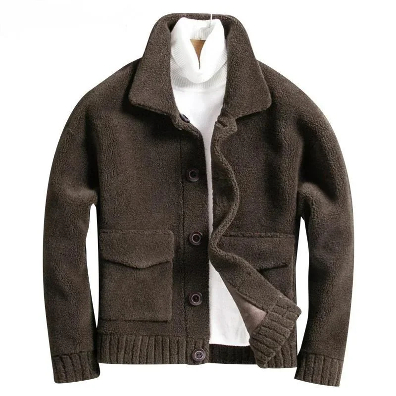 

Sheep Shearing Wool Jacket Autumn Winter Real Fur Coat Men Plus Size Double-sided Wear Abrigo Hombre WpJM1020 KJ3820