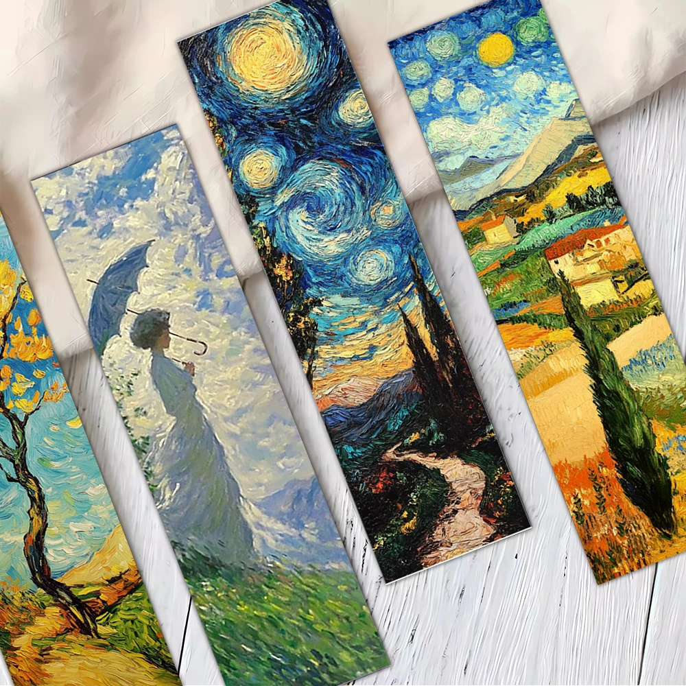 Van Gogh Oil Painting Series - Set of 32 Artistic Bookmarks for Teachers, Readers, and Art Enthusiasts