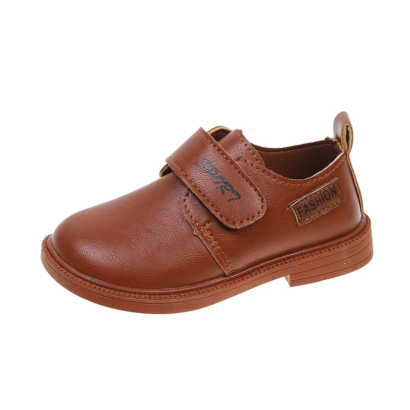 

CUZULLAA Children Boys Retro Classic Leather Shoes Summer Autumn Kids Boys Breathable Hook & Loop Casual Shoes Size 26-38