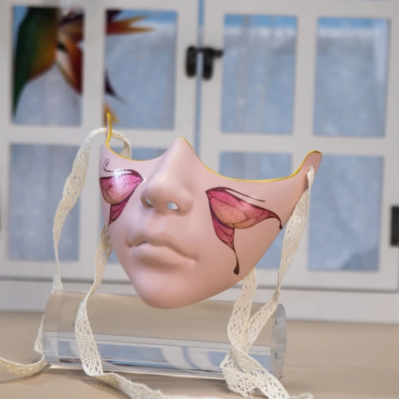 Elegant Masquerade Beauty Mask - Women's Half Face Costume Accessory for Halloween and Cosplay Parties