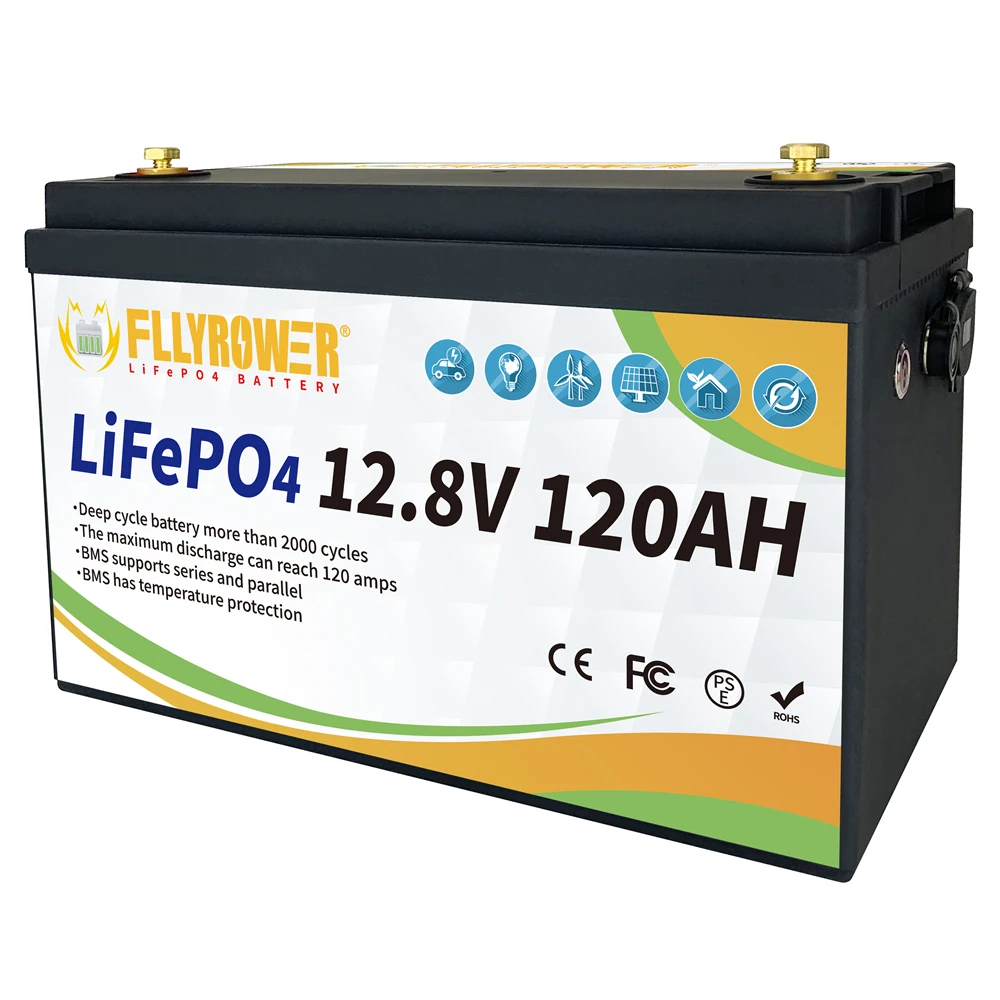Batterie LiFePO4 12V 33Ah - Pile Rechargeable Lithium Fer Phosphate - Dimensions 267x77x172 Mm