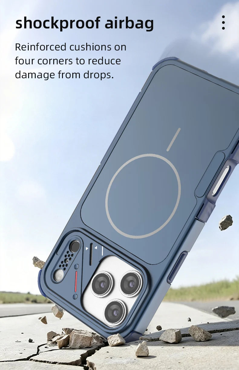 Fall Protection Magnetic Funda Case for Iphone 17 Pro Max 16 Pro Iphone16 Iphone17 Shockproof Cell Phone Cover Accessories 6