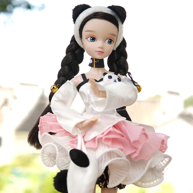 

New arrival Chinese panda plastic doll #6167