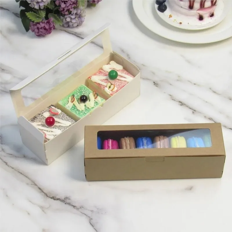 30 Scatole Per Macaron Oro Con Finestra Trasparente – Confezione Regalo Per Dolci, Biscotti, Dessert (12,2 X 4,8 X 4,8 Cm)