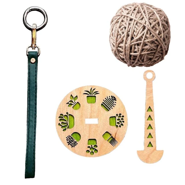 Wood Yarn Holder Portable Wooden Yarn Holder with Wrist Strap Knitting  Crocheting Embroidery Accessories for Hats Cardigans Sock - AliExpress