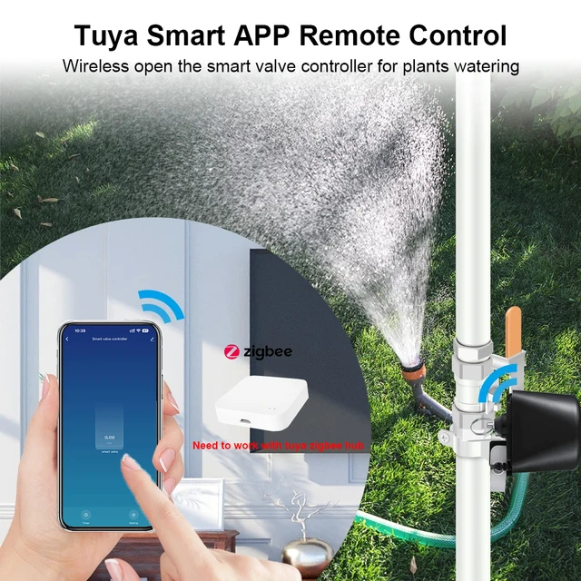 Tuya ZigBee Smart Wireless Control Gas Water Valve Smart Home Automation Control Valve for Gas Work with Alexa,Google Assistant 4