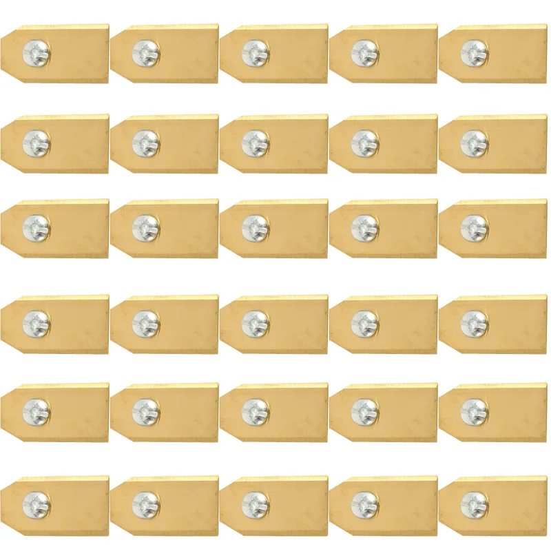 Garden Shredder Blades 0.75MM Titanium Coated stainless steel Lawn Mower Blade Replacement + Screw Parts for Husqvarna Automower 30/50/100pcs