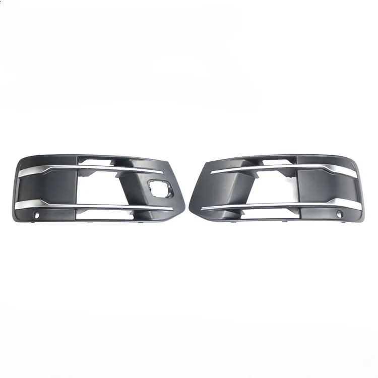 

2pcs Front Bumper Fog Light Grill Cover Silver Replacement for Audi Q7 2016-2019 Fog Lamp Grille Frame Plastic Car Accessories