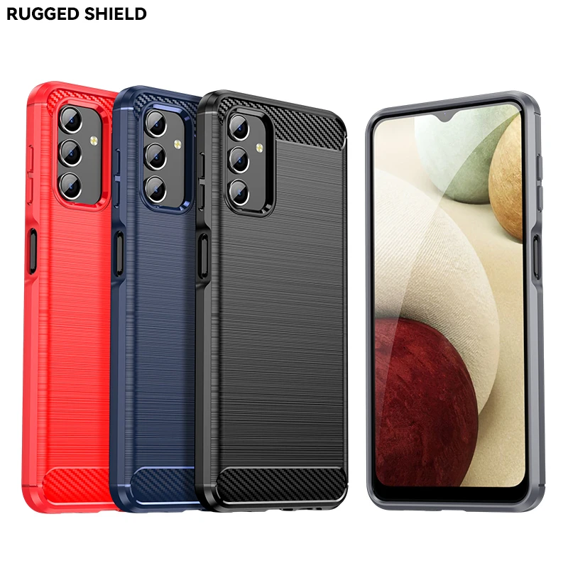 Thick Armor Shockproof Carbon Fiber Silicone Soft Cover Case