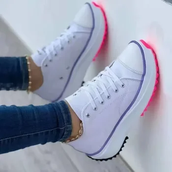 Women's New Casual Single Shoes for Women 2024 Autumn Summer Round Head Canvas Solid Color Low Top Large Size Women's Shoes 1