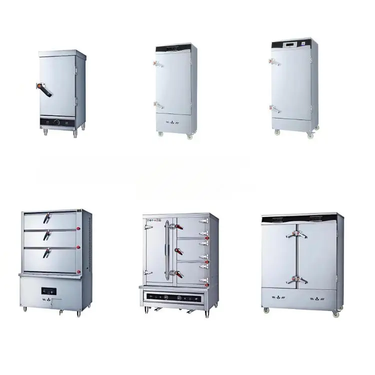 Kitchen Equipment Lpg Gas Rice Steamer/ 12 24 36 48 60 Trays Gas Rice Steaming Cart/ 50kg Steaming Cabinet