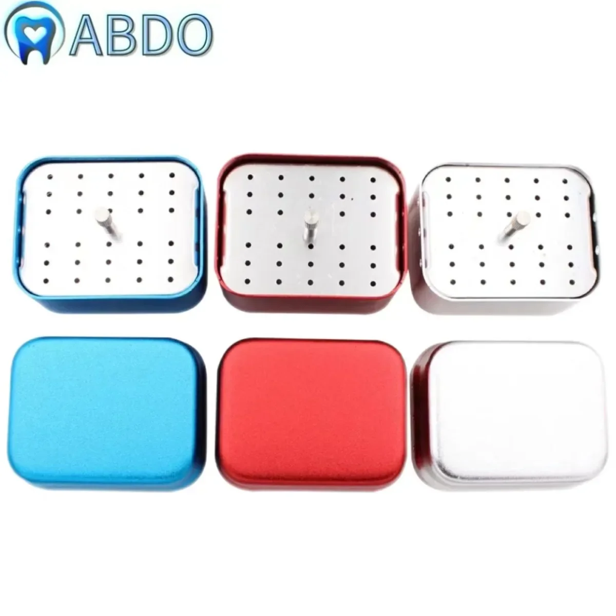 

1pcs r 30 Holes Aluminum Dental Disinfection Box Autoclave Sterilizer Case Burs Endo Files Holde For Burs Dentist Lab Instrument