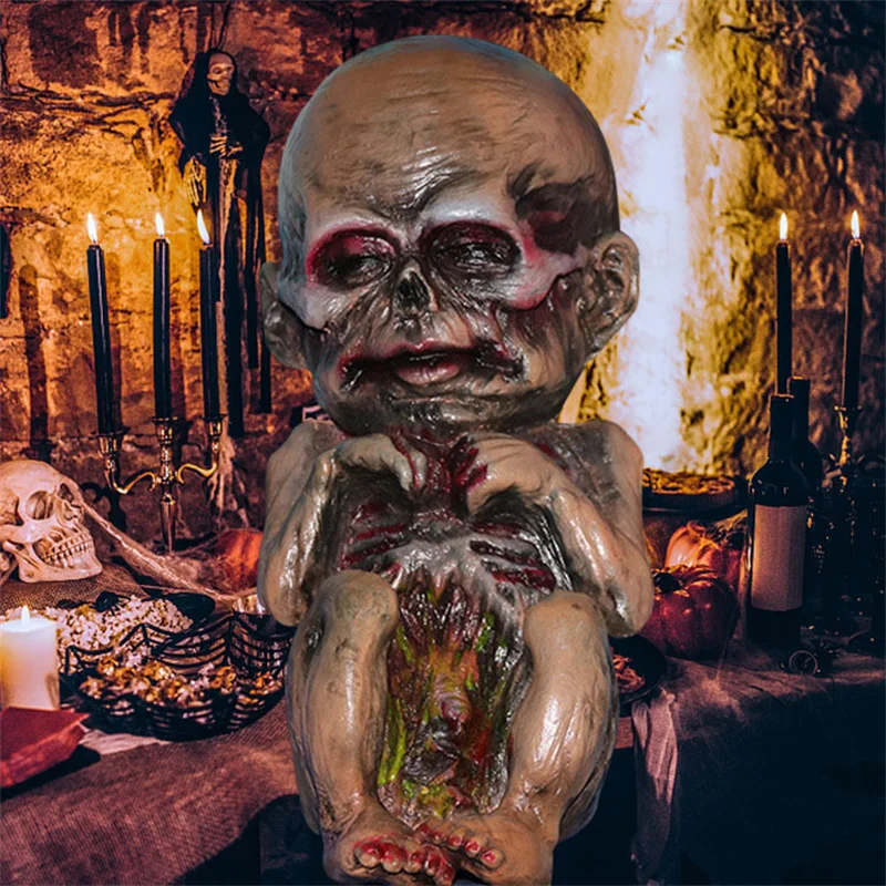 

Halloween Horror Decoration Props Prank Mummy Doll Haunted House Secret Room Disgusting Party Bloody Baby Corpse Frighten Decor