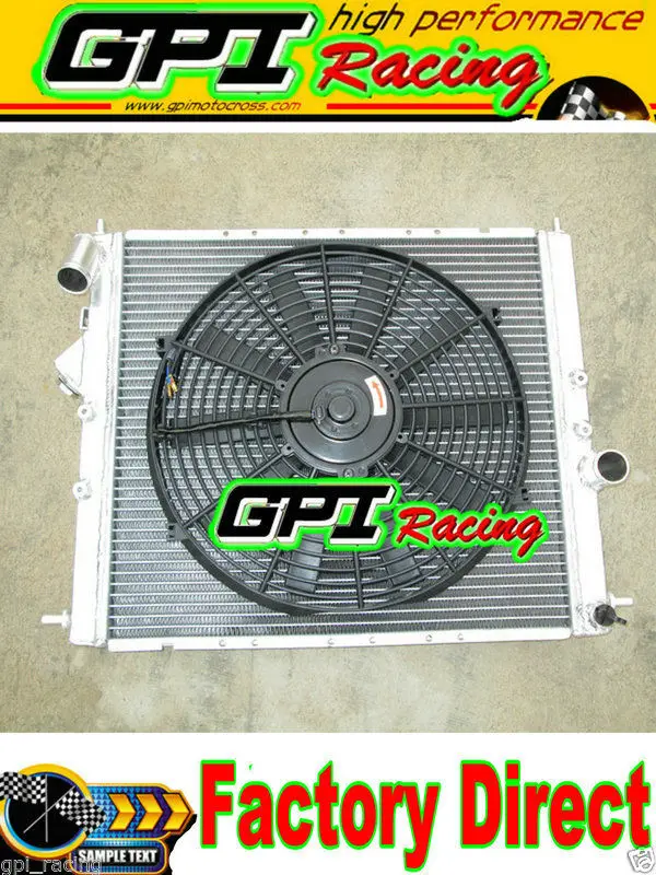 radiator aluminium +FAN FOR Renault Clio 16S/Williams MT 1.8L/2.0L 16V F7R engine 1993-96
