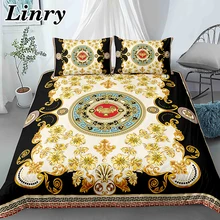 Parure de lit style bohème, ensemble de literie de luxe avec housse de couette et taie d'oreiller, motif personnalisé, pour lit une place/Queen/King