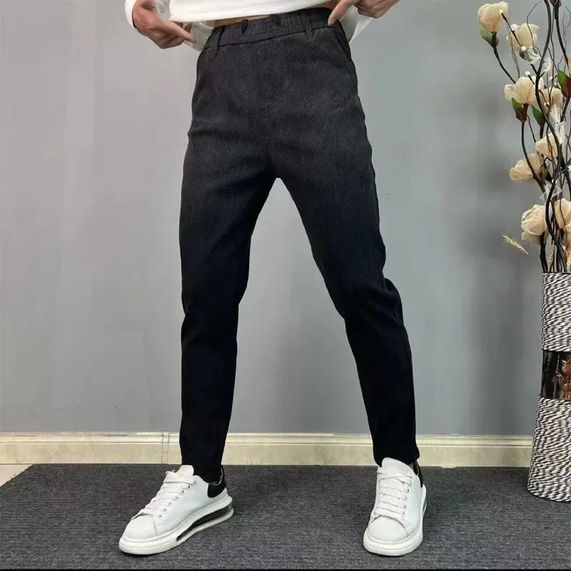 New Men Black Golf Wear Spring Elasticity Sports Tennis Pants fashion Elastic belt Slim golf Clothing Pants for men Trousers