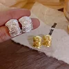 New Punk Geometric Metal Irregular Grain Stud Earrings For Women Trendy Vintage Personality Earrings Travel Party Jewelry Gifts