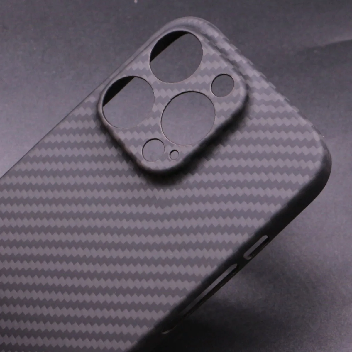 Ultra-Thin Carbon Fiber Case with Fine Hole Camera Protection