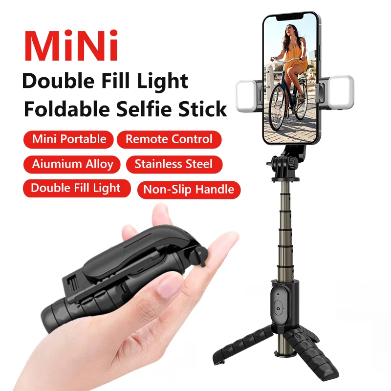 Selfie Stick Tripod 4 in 1 Wireless Remote Mini Extendable Monopod for Smartphone Xiaomi iPhone 13 14