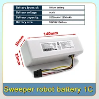 NEW 14.4V 12800mah P1904-4S1P-MM Battery For Xiaomi Mijia 1C STYTJ01ZHM Robot Vacuum Mop Cleaner Accessories battery - Image 2