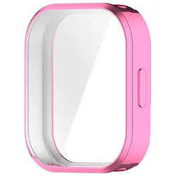High - Durability TPU Protective Case for Smartwatch with Shockproof Screen Protector and Bumper Cover (Rose Pink)