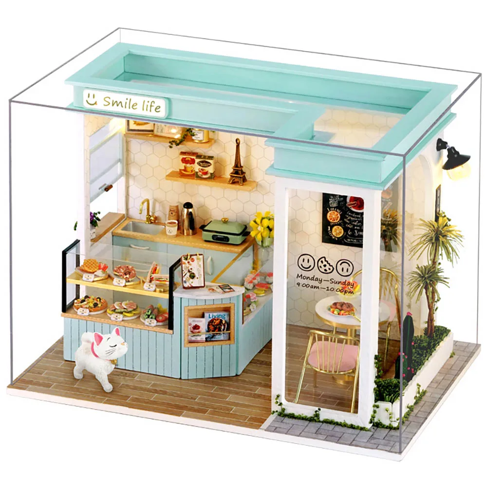 

Diy Hut Dollhouse Toys Princess Handmade 3d Wooden Miniature Toys For Children Birthday Presents Doll House Gift Milk Tea Shop