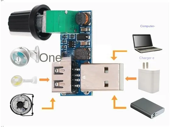 Regolatore Velocità Ventola USB - 2 Pezzi, DC2.5~8.0V 5W, Regolabile Per Alimentatori Vari - Foto 7