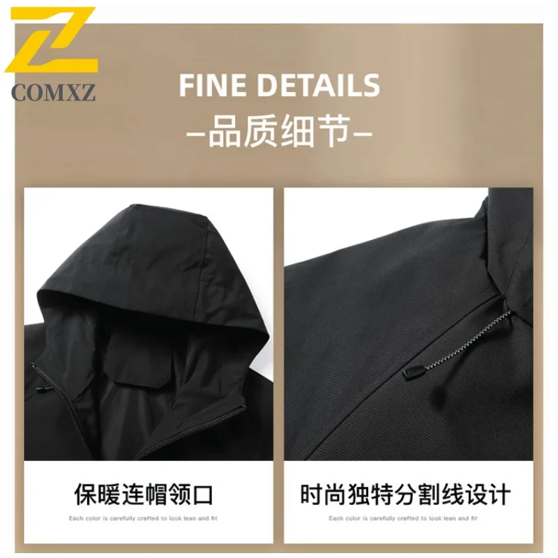 EiAO Windbreaker Unisex Autumn Lightweight Jacket Waterproof Windproof Colorblock  Hiking Coat for Camping Fishing Outdoor Wear