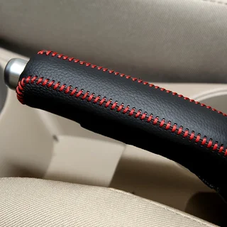 Hand Brake Cover Gear Head Cover Car Leather Gears Handbrake Cover for SEAT Altea Toledo MK1 MK2 Ibiza Cupra Leon Cupra for Skoda Fabia Rapid